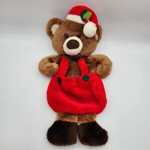 SANTA'S BEST TEDDY BEAR‎ BY RENNOC CHRISTMAS STOCKING HANGING DECOR, VINTAGE